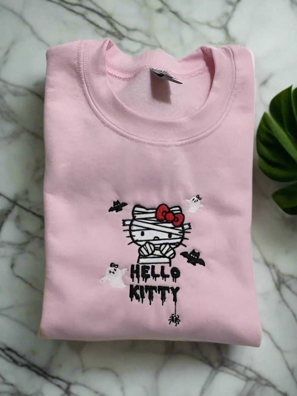 Hello Kitty Mummy Embroidered Crewneck Sweatshirt
